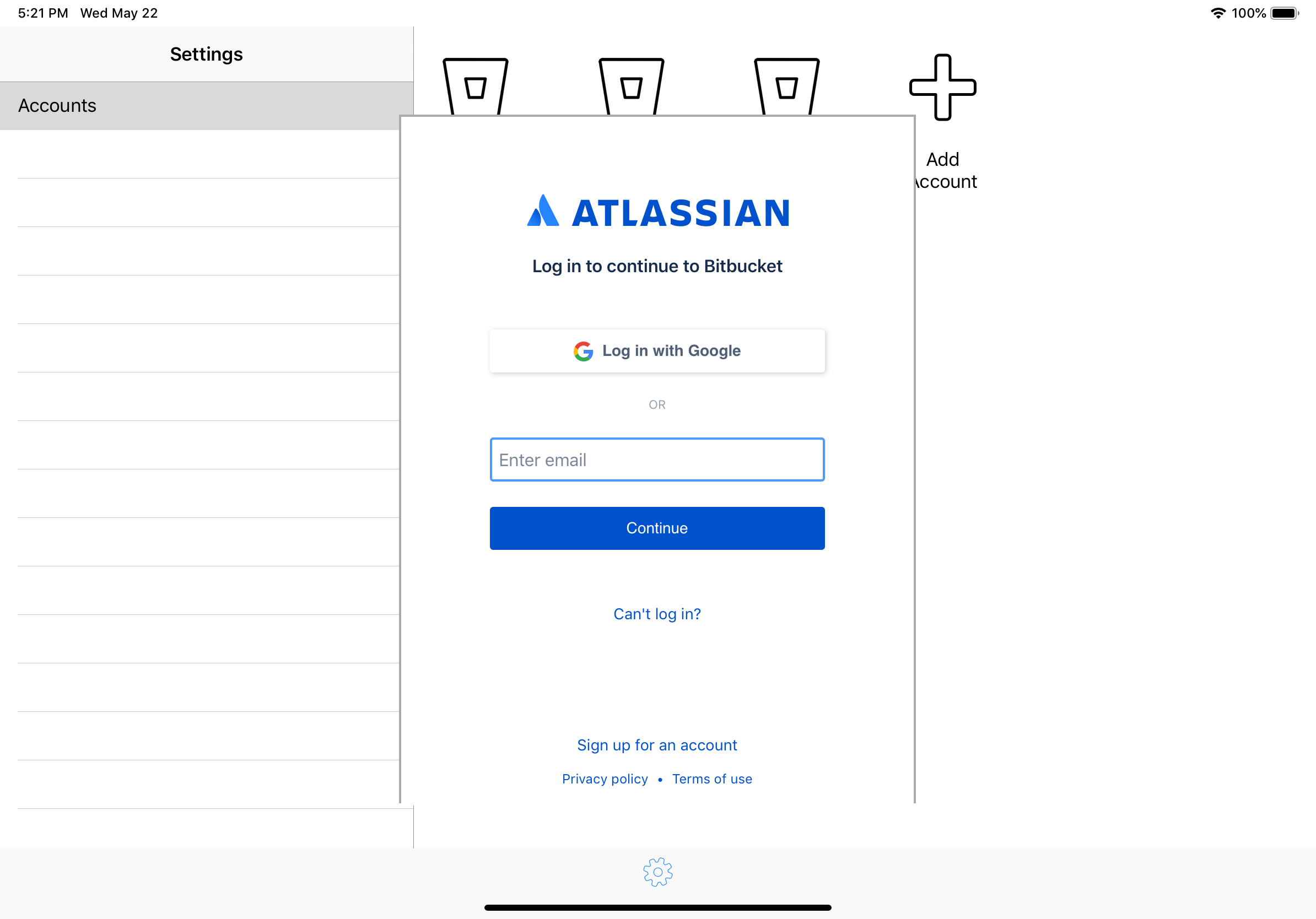 Adding a Bitbucket account